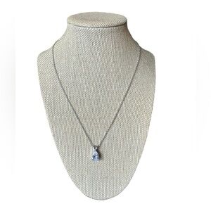 Teardrop Shaped Diamond Pendant Necklace